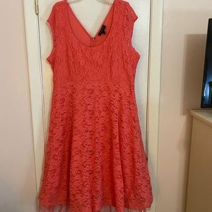 Pretty coral lace dress